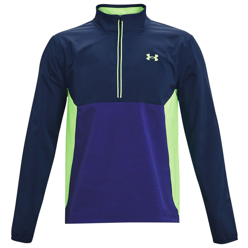 Under Armour Storm Windstrike 1/2 Zip Windproof Jacket - Regal/Academy/Summer Lime