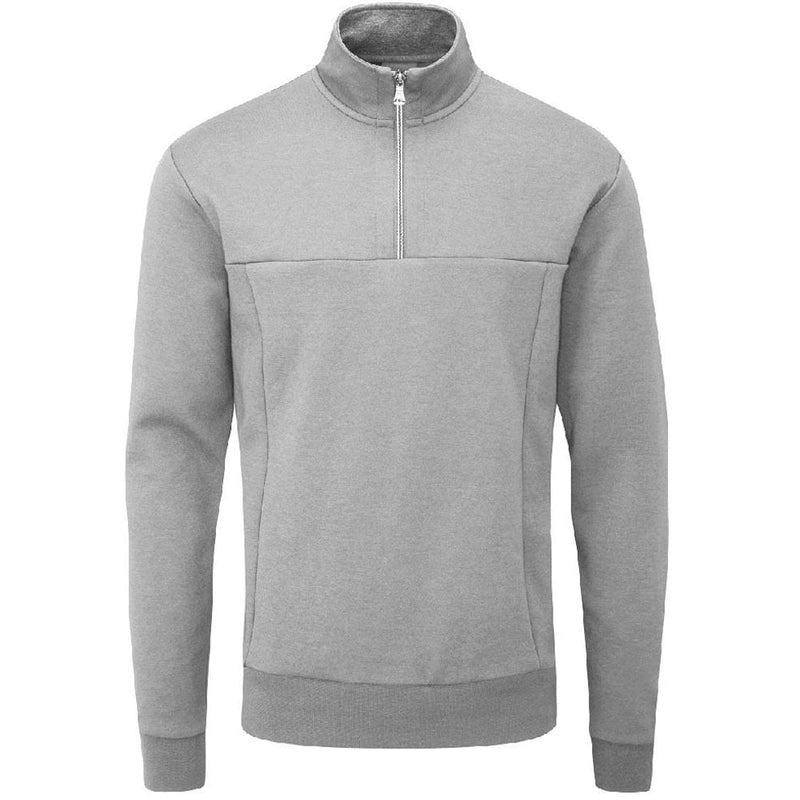 Oscar Jacobson Hawkes 1/4 Zip Pullover - Light Grey