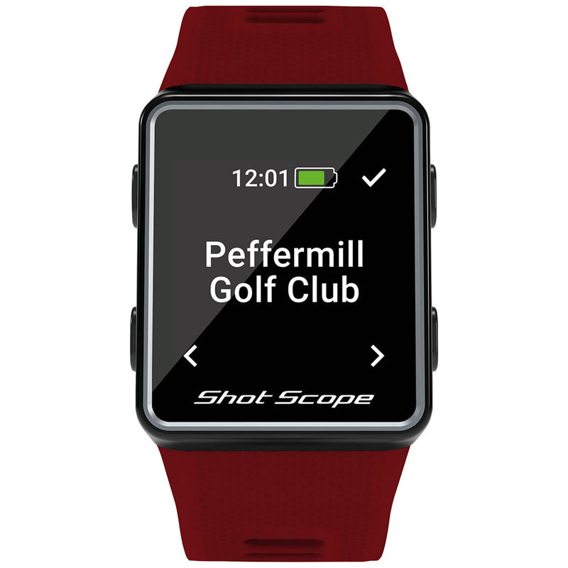 Shot Scope V3 GPS Golf Watch & Performance Tracker - Red