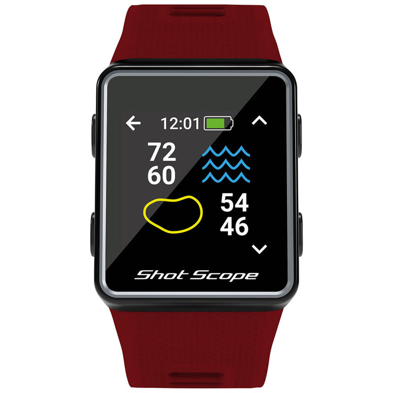 Shot Scope V3 GPS Golf Watch & Performance Tracker - Red