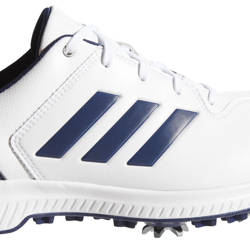 adidas CP Traxion Golf Shoes - White/Blue/Silver