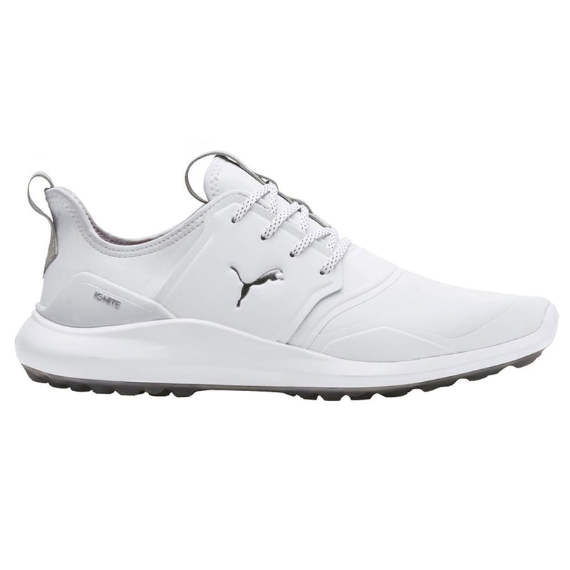 Puma Golf IGNITE NXT Pro Waterproof Spikeless Shoes - White/Silver/Grey