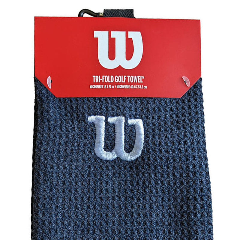 Wilson Microfibre Trifold Towel - Black/White