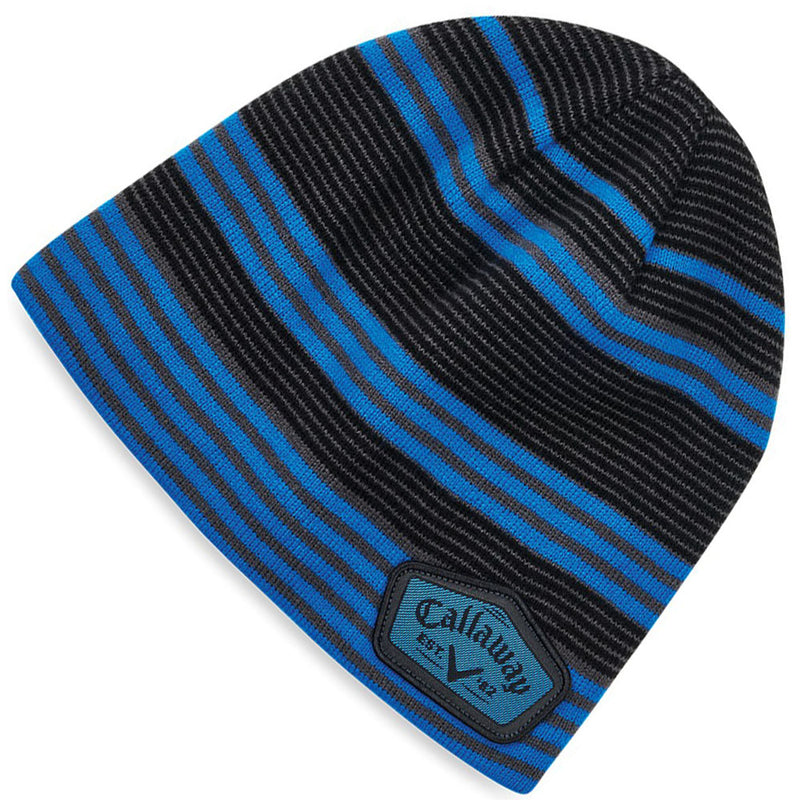 Callaway Winter Chill Beanie Hat - Black/Royal/Charcoal