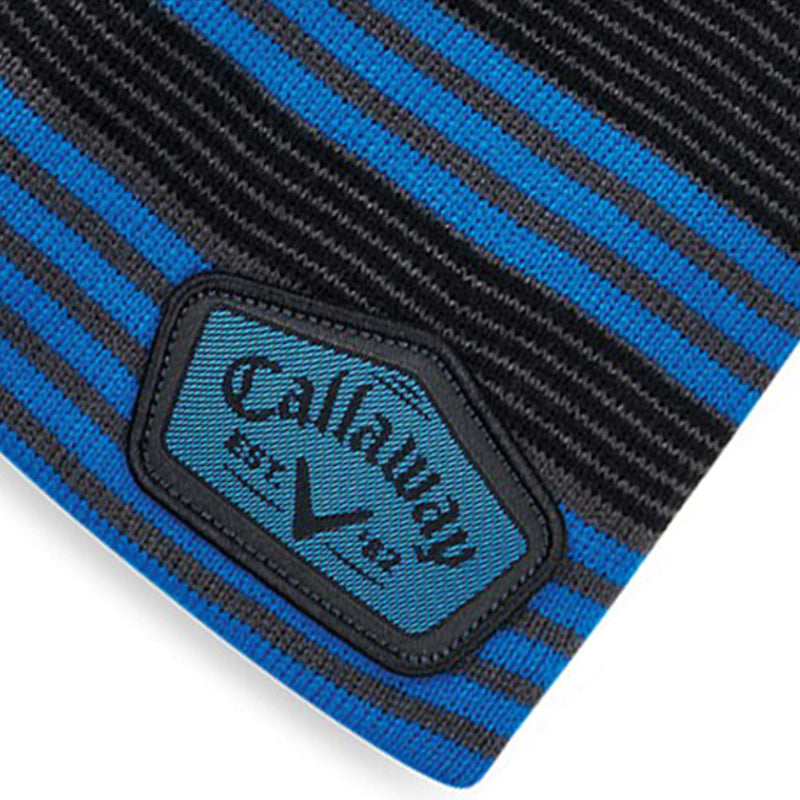 Callaway Winter Chill Beanie Hat - Black/Royal/Charcoal