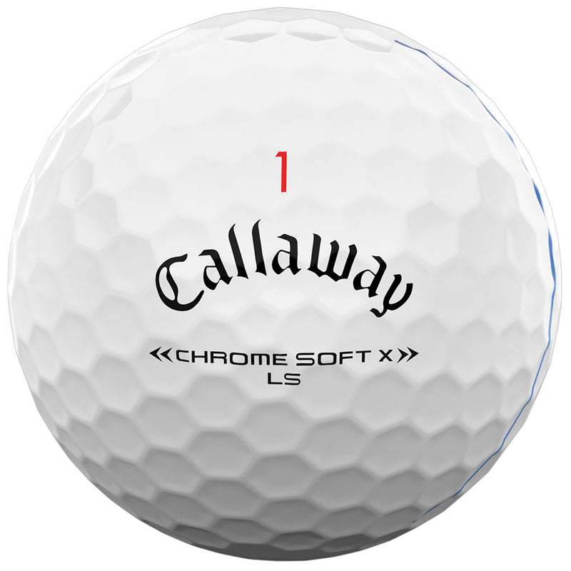 Callaway Chrome Soft X LS Triple Track Golf Balls - White - Double Dozen