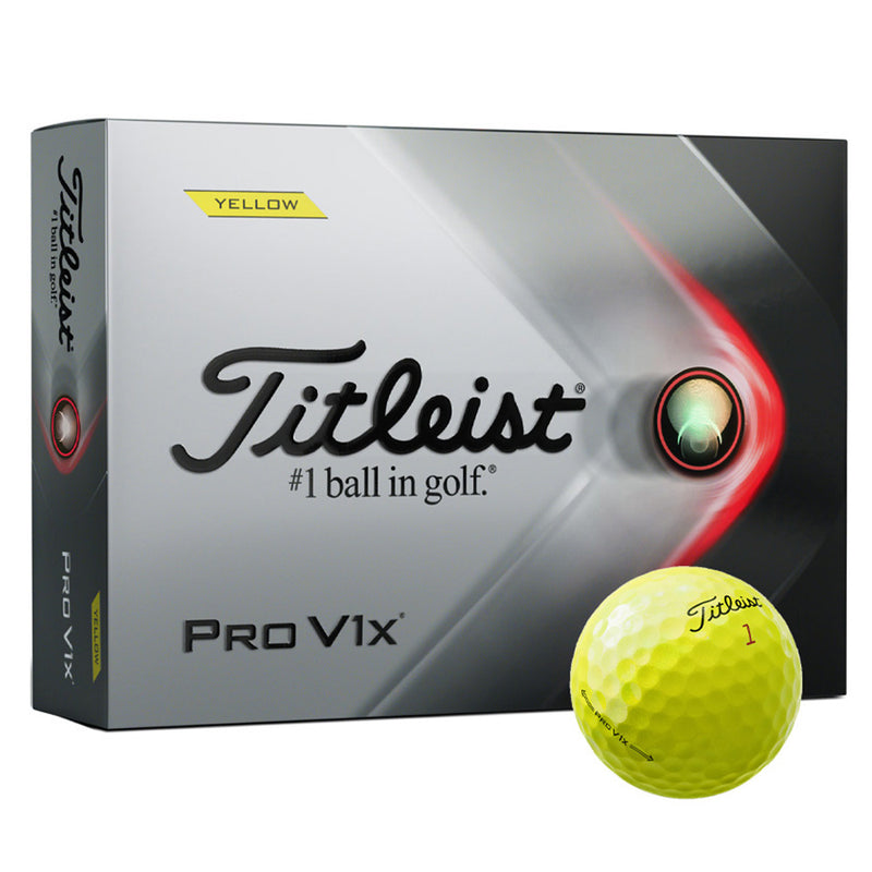 Titleist Pro V1x Yellow Golf Balls - 12 Pack