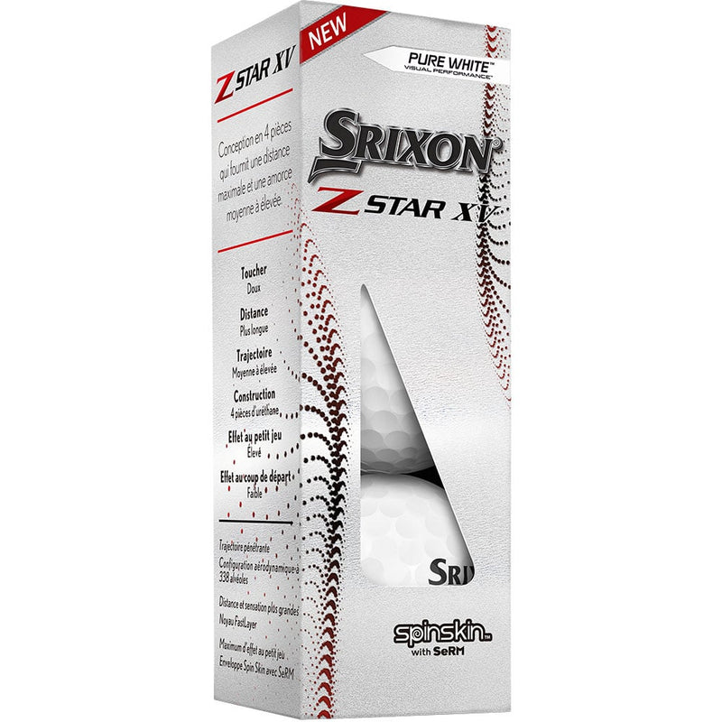 Srixon Z-Star XV 7 Golf Balls - Pure White - 12 Pack