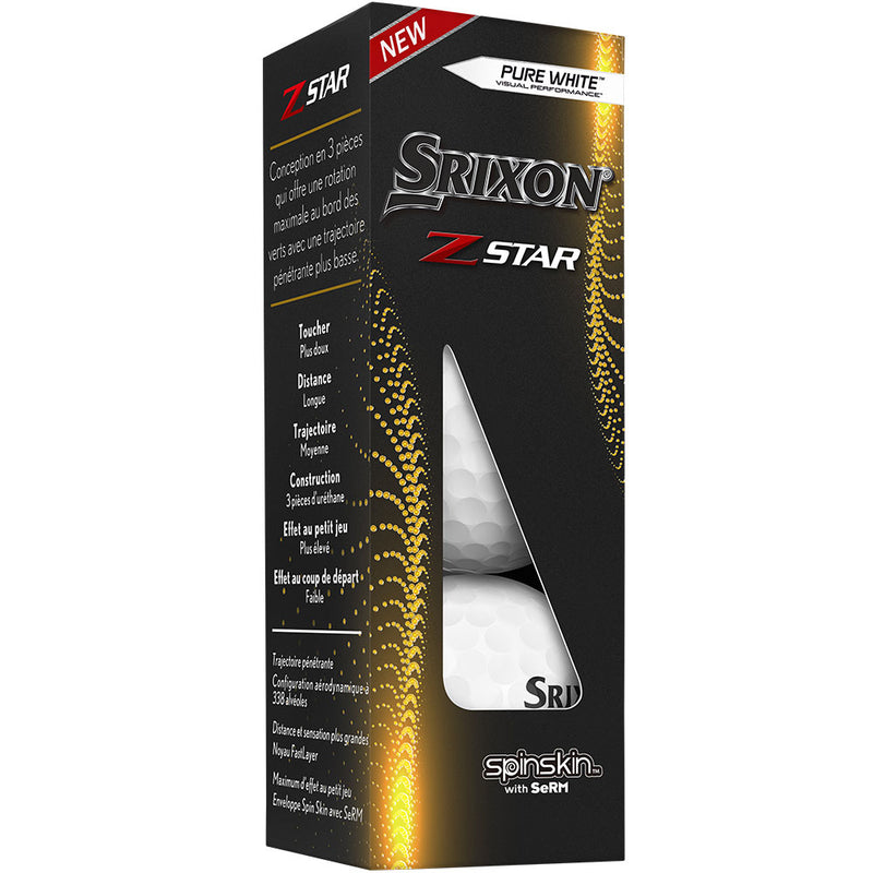 Srixon Z-Star 7 Golf Balls - Pure White - 12 Pack