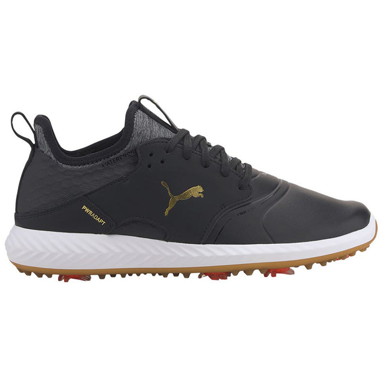 Puma Ignite PWRADAPT Caged Crafted Spiked Waterproof Shoes - Puma Black/Puma Team Gold