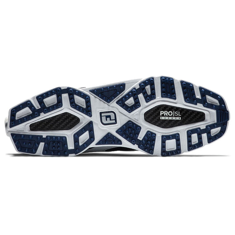 FootJoy Pro SL Carbon BOA Spikeless Shoes - White/Navy